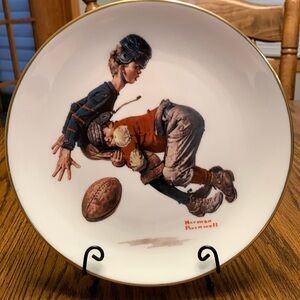Norman Rockwell Limited Edition Plate, "Saturday's Heroes"